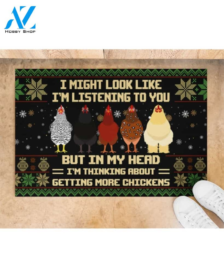 I'm Thinking About Getting More Chickens Funny Doormat Gift For Chicken Lovers Birthday Gift Home Decor Warm House Gift Welcome Mat