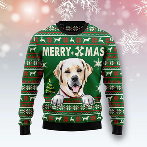 Labrador Retriever Dog Merry Xmas Ugly Christmas Sweater 