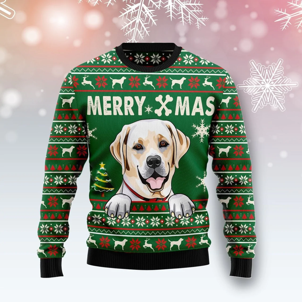 Labrador Retriever Dog Merry Xmas Ugly Christmas Sweater 
