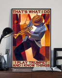 Trumpet Loves Poster That's What I Do I Play Trumpet Vintage Poster Canvas, Wall Decor Visual Art
