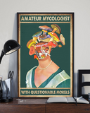 Amateur Mycologist With Questionable Morels Poster Vintage Poster Canvas, Wall Decor Visual Art