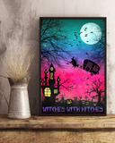 Camping Loves Poster Witches With Hitches Halloween Vintage Poster Canvas, Wall Decor Visual Art