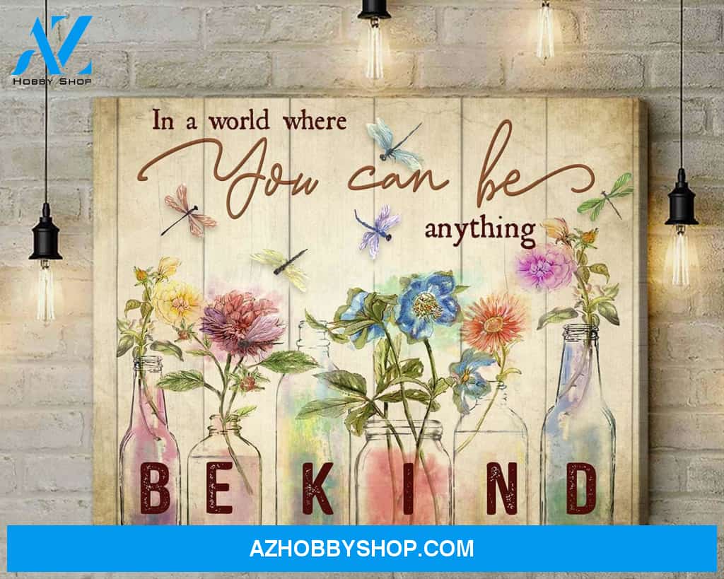 In A World Dragonfly Wall Art Canvas