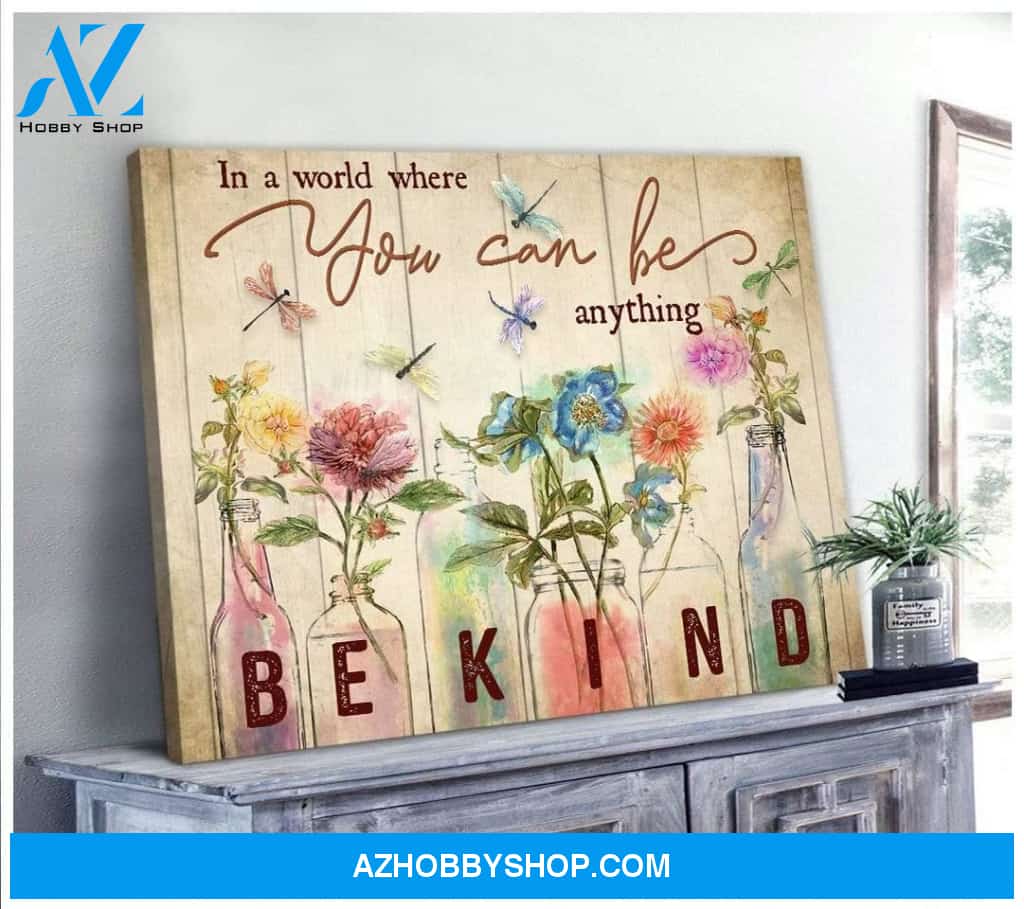 In A World Dragonfly Wall Art Canvas