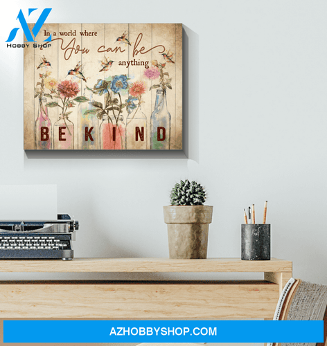 In A World Hummingbird Wall Art Canvas