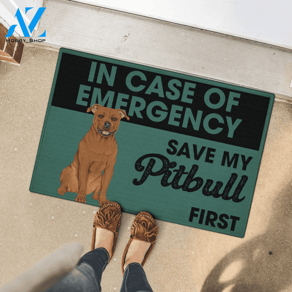In Case Of Emergency PB Doormat, Gift For Dog lovers, Welcome Mat Housewarming Gift Home Decor Funny Doormat Gift For Family Friend