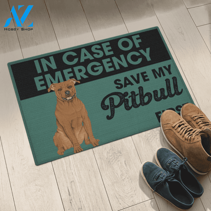 In Case Of Emergency PB Doormat, Gift For Dog lovers, Welcome Mat Housewarming Gift Home Decor Funny Doormat Gift For Family Friend