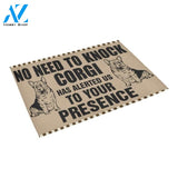 In Corgi No Knock Printed Doormat Home Decor