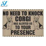 In Corgi No Knock Printed Doormat Home Decor