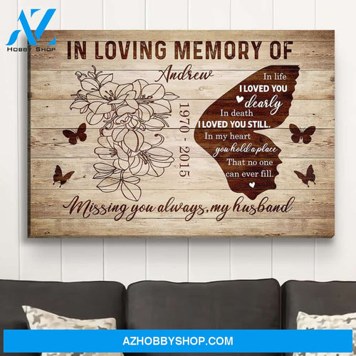 In Life I Love You Dearly - Personalized Custom Name Canvas