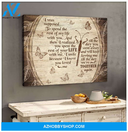 In Loving Memory Butterfly Canvas Wall Art Decor