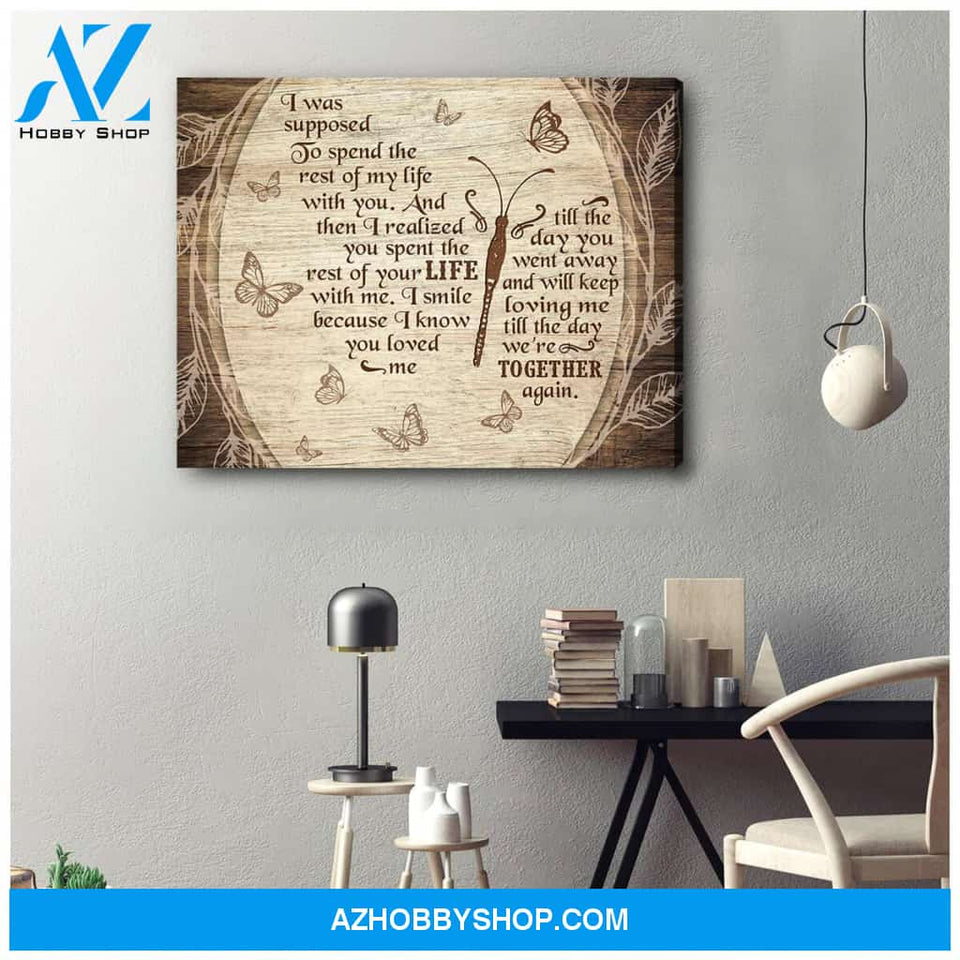 In Loving Memory Butterfly Canvas Wall Art Decor