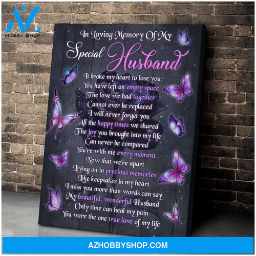 Zalooo In Loving Memory Butterfly Wall Art Canvas