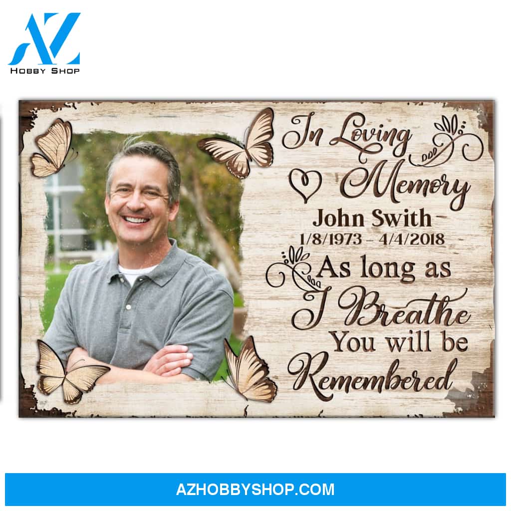In Loving Memory Customize Name Year Photo Canvas