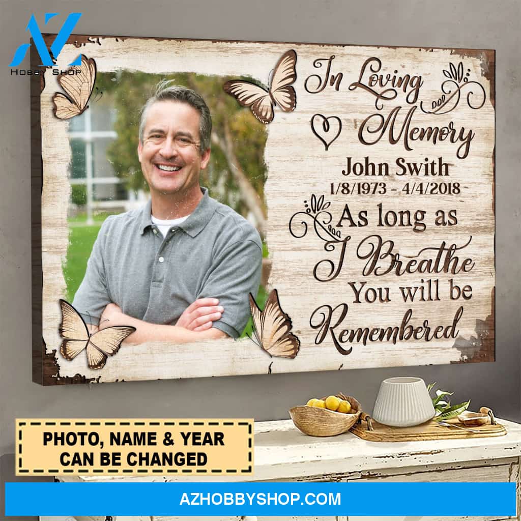 In Loving Memory Customize Name Year Photo Canvas
