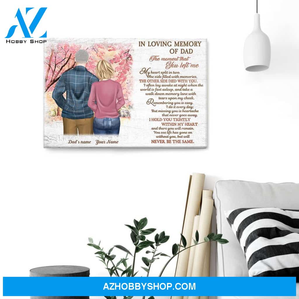 In Loving Memory Of Dad Canvas & Poster