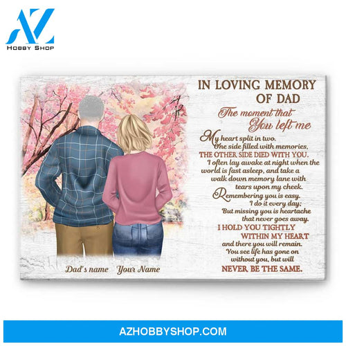 In Loving Memory Of Dad Canvas & Poster