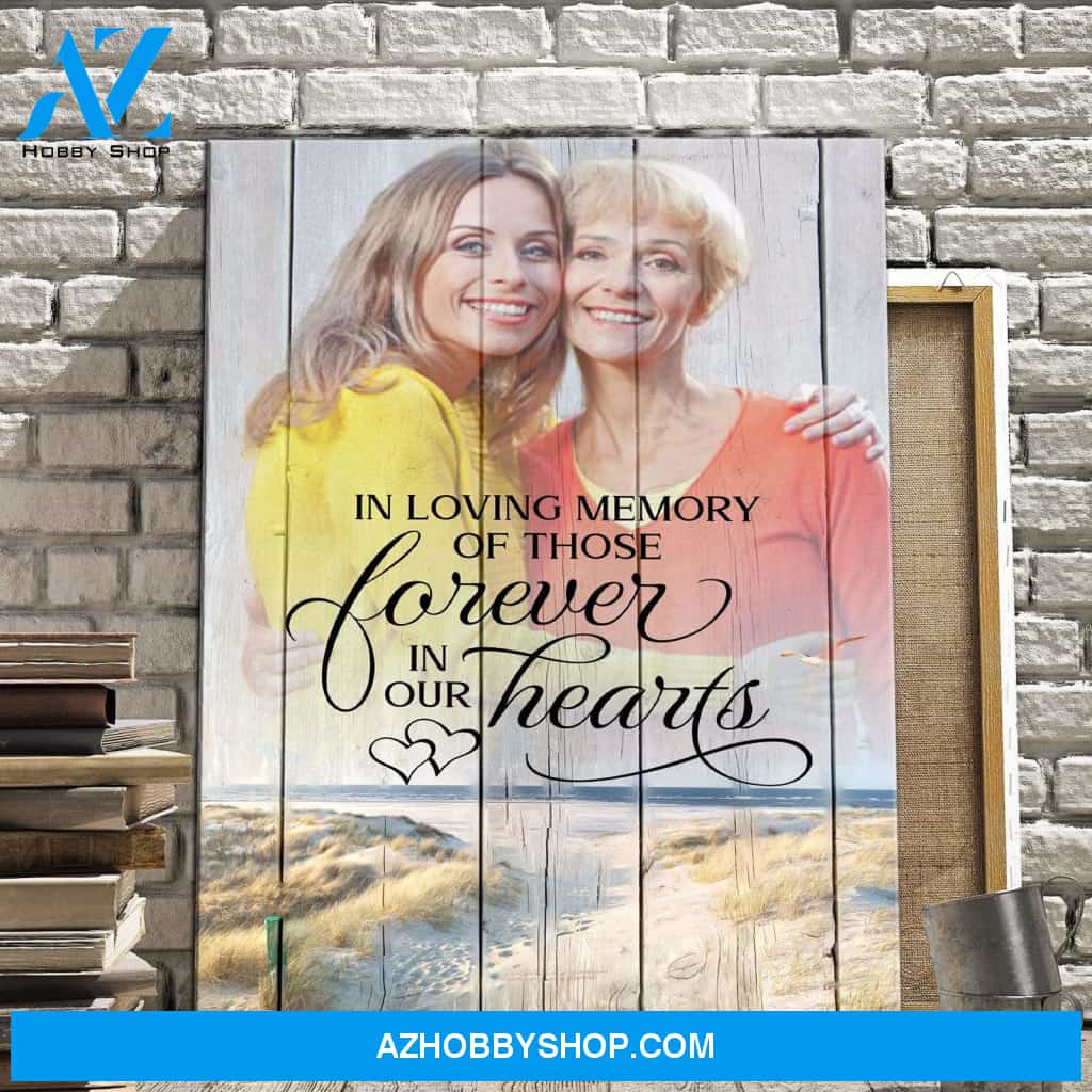 In Loving Memory Of Those Forever In Our Hearts, Canvas, Canvas Wall Art Gif For Family Gift