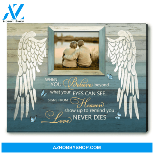 In Memorial Gifts Beautiful Angel Wings Personalized Canvas Print Ohcanvas