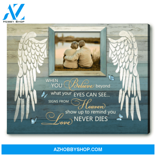 In Memorial Gifts Beautiful Angel Wings Personalized Canvas Print Ohcanvas