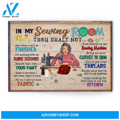 In My Sewing Room - Personalized Poster/Canvas - Gift For Quilter, Sewer