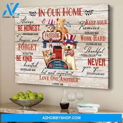 In Our Home Always Be Honest Canvas Gift For Family