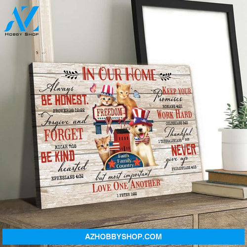 In Our Home Always Be Honest Canvas Gift For Family