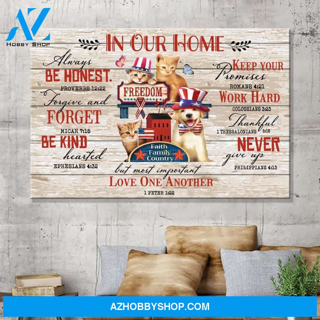 In Our Home Always Be Honest Canvas Gift For Family