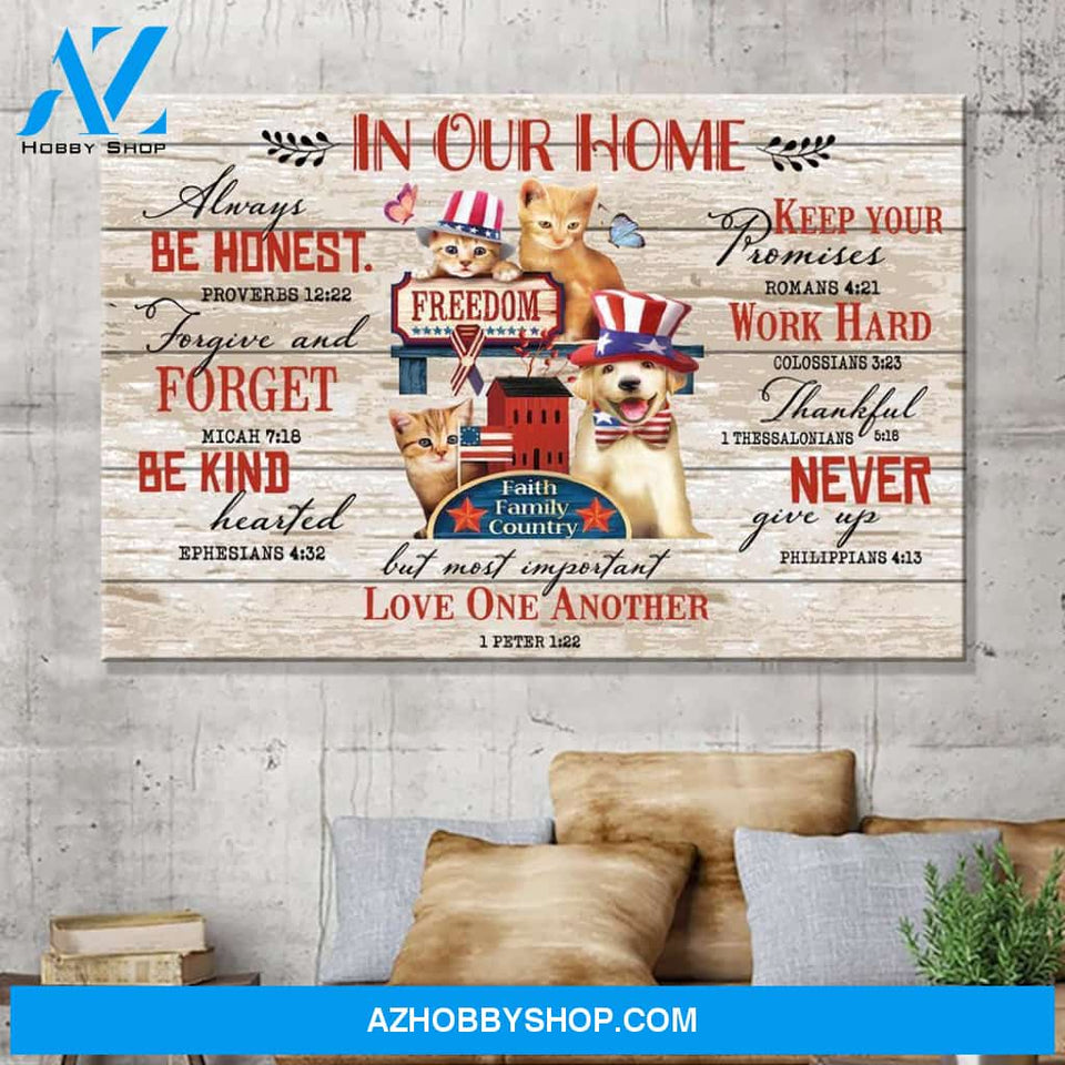 In Our Home Always Be Honest Canvas Gift For Family