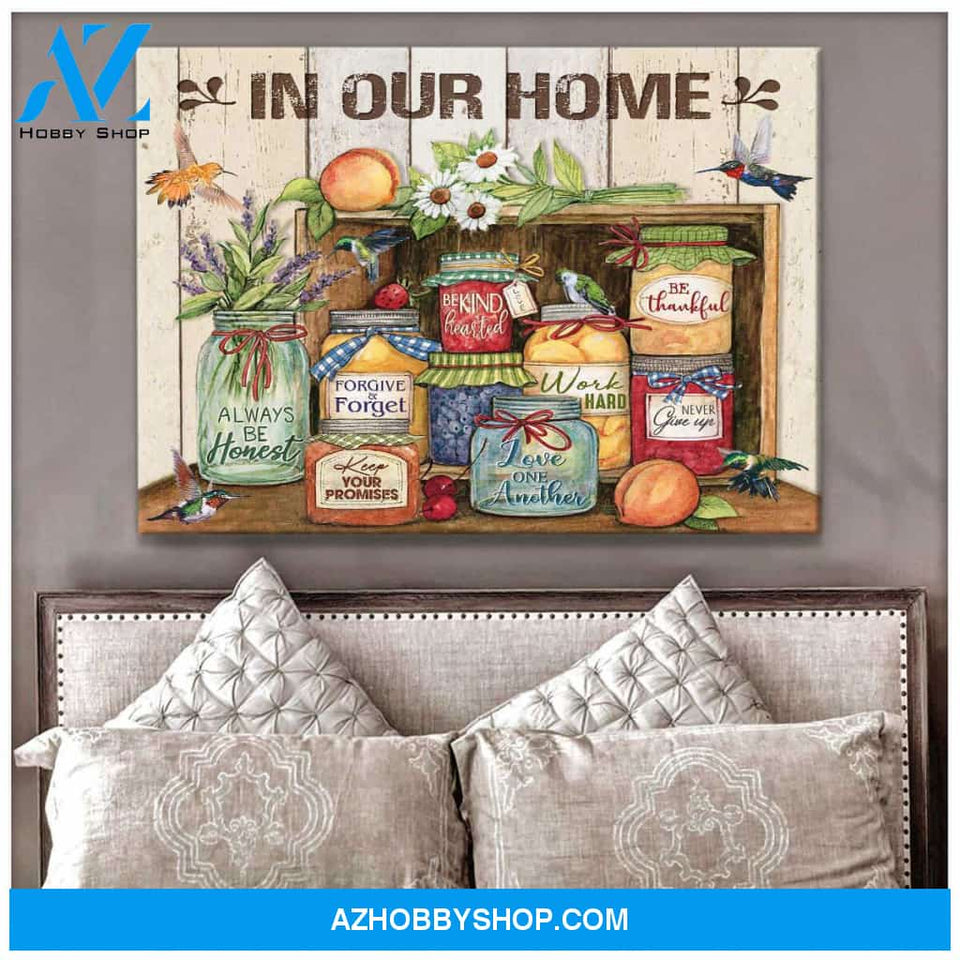 In Our Home Hummingbird Canvas Wall Art, Wall Decor Visual Art