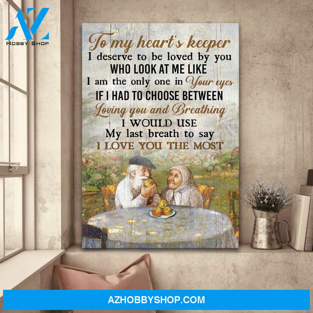 In the garden - I use my last breath to say I love you - Couple Portrait Canvas Prints - Wall Art