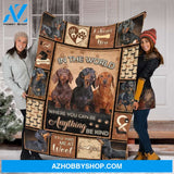 In The World Where You Can Be Anything Be Kind Dachshund Dog Lovers Gift Fleece Blanket