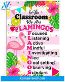 In This Classroom Flamingos Teacher Poster Wall Decor