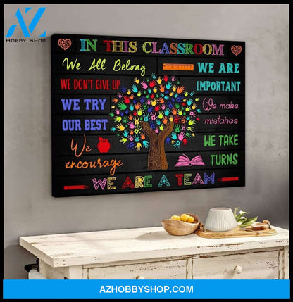 In This Classroom Classroom Wall Art Canvas