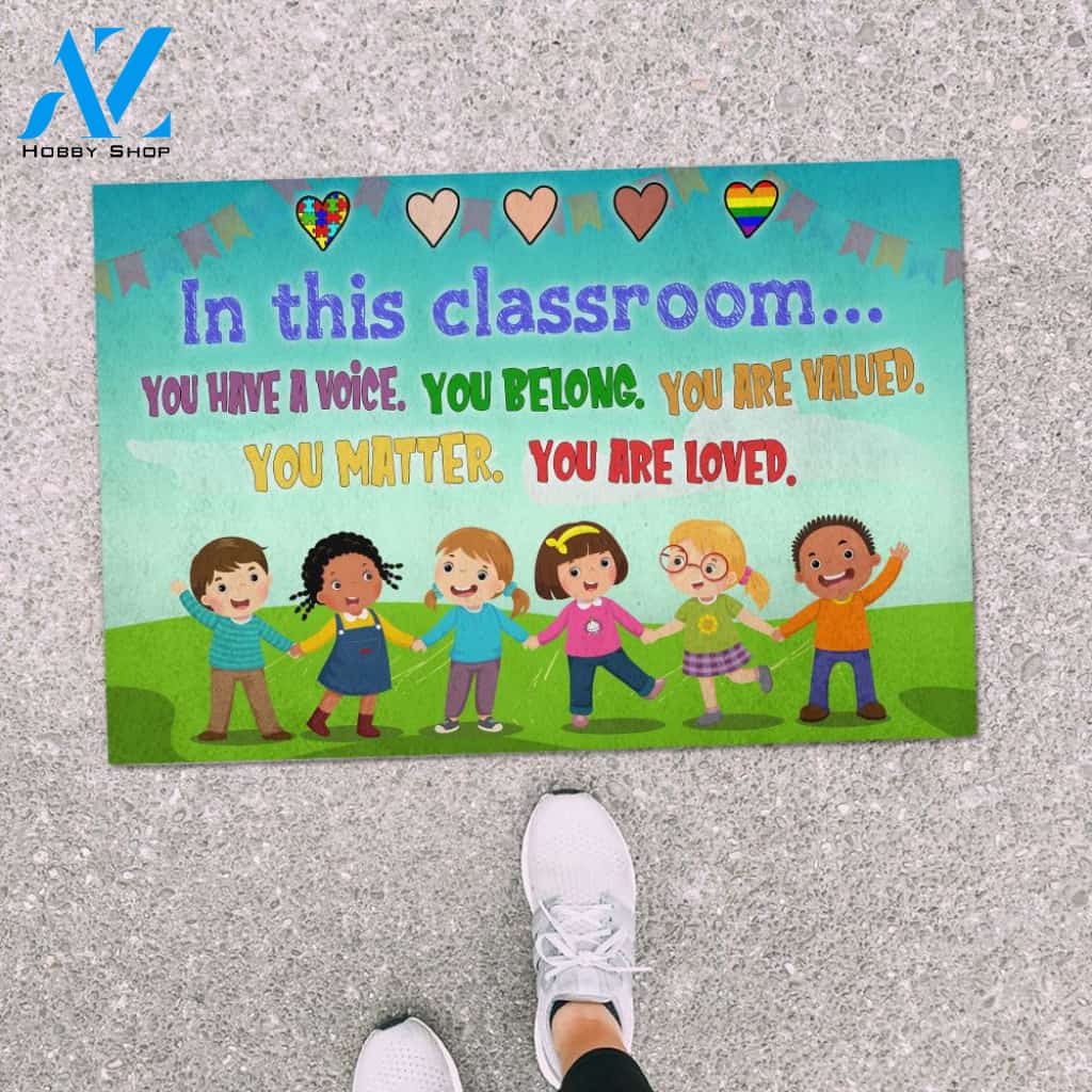 In This Classroom You Have A Voice Doormat Welcome Mat Housewarming Gift Home Decor Funny Doormat Gift For Classroom Gift For Teacher