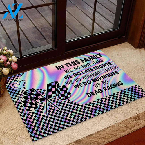 In This Family - Racing Doormat