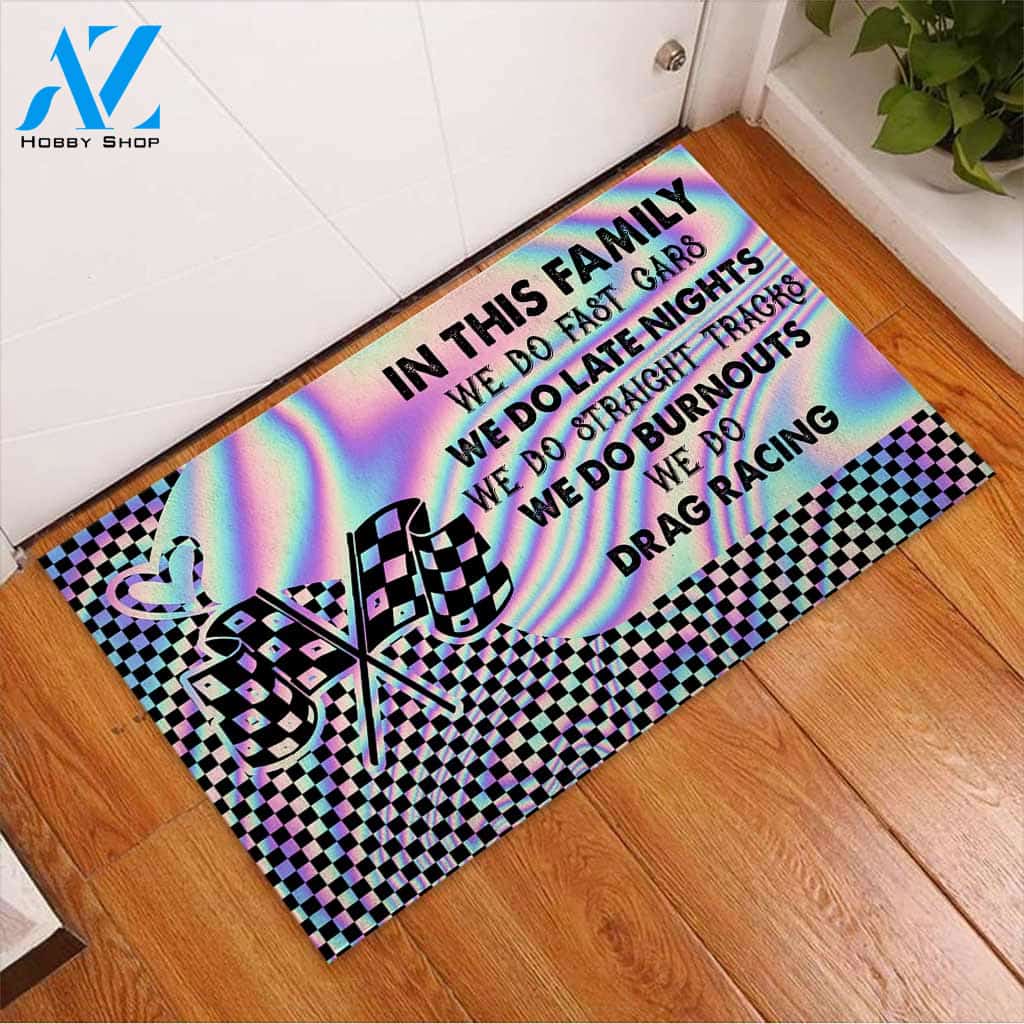 In This Family - Racing Doormat