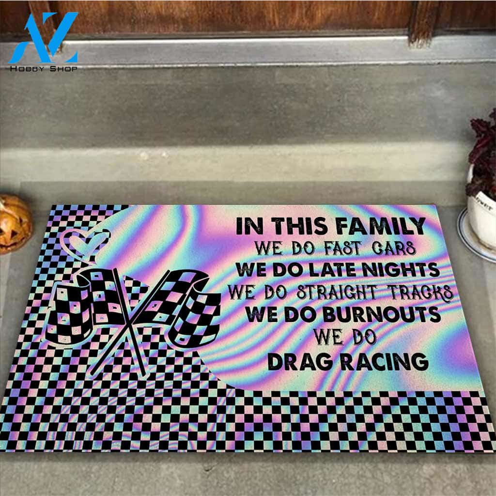 In This Family - Racing Doormat