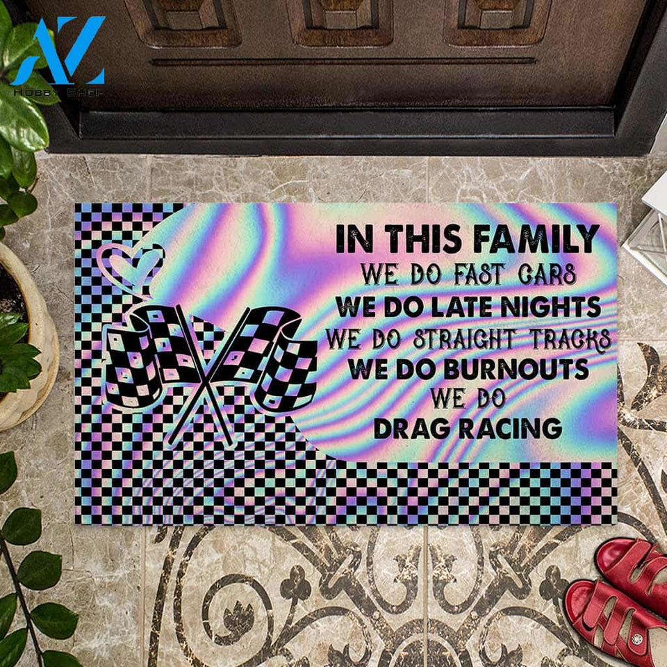 In This Family - Racing Doormat