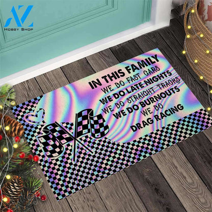In This Family - Racing Doormat