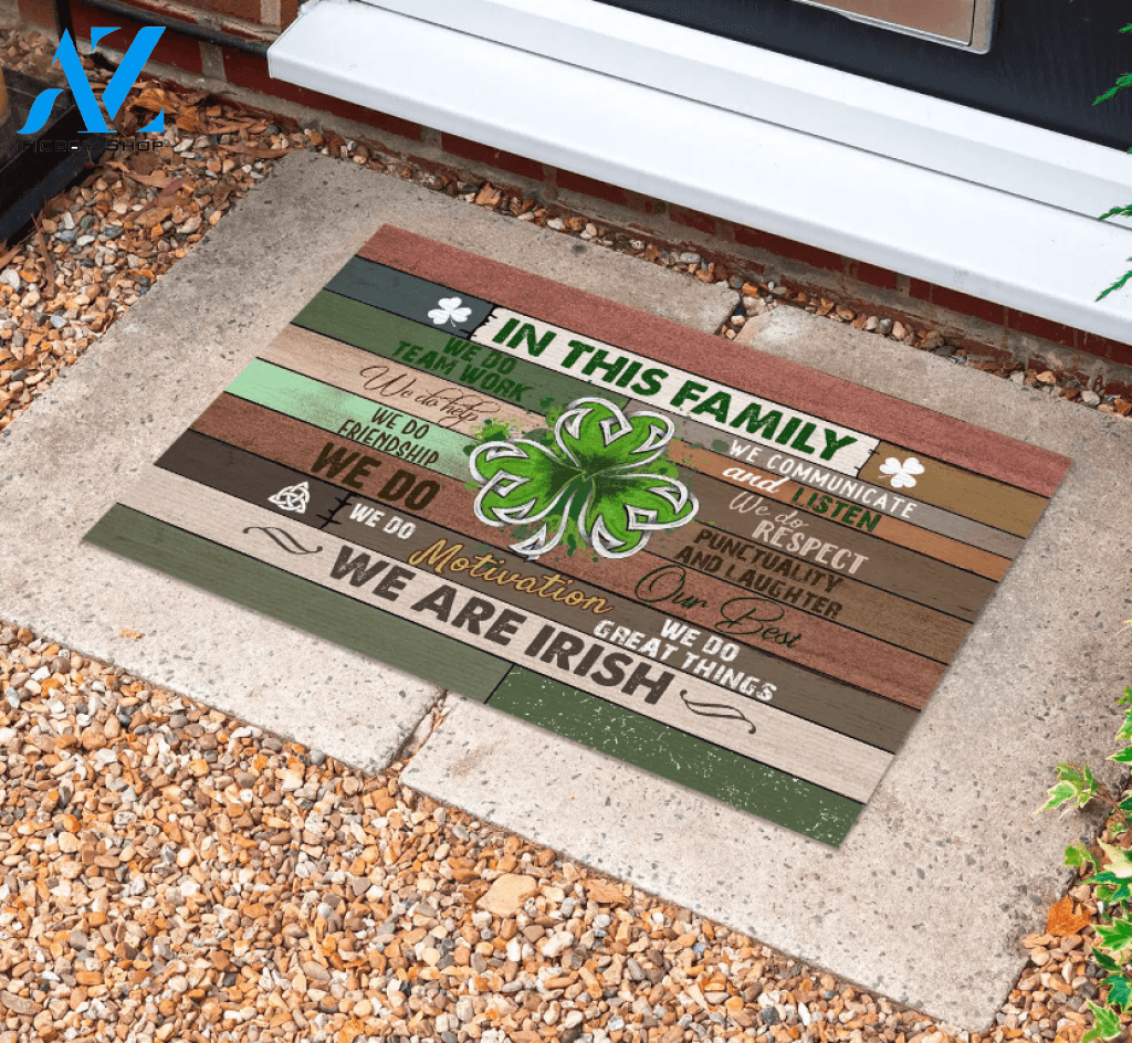 In This Family We Are Irish Funny Doormat Gift For Friend Family Birthday Gift Home Decor Warm House Gift Welcome Mat