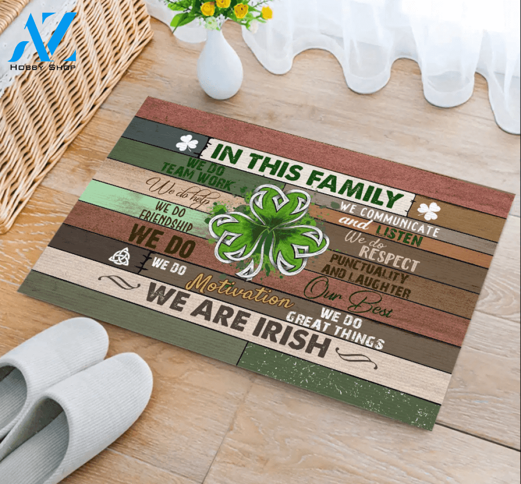 In This Family We Are Irish Funny Doormat Gift For Friend Family Birthday Gift Home Decor Warm House Gift Welcome Mat