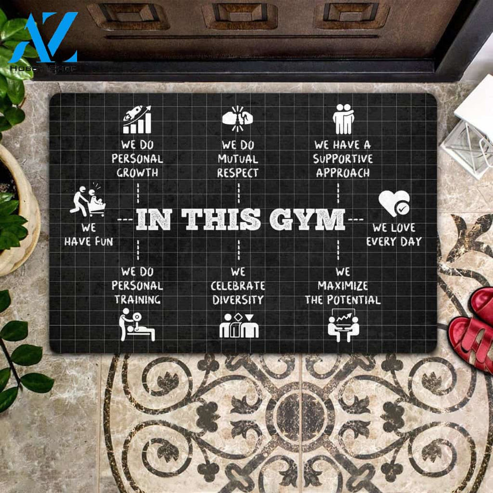 In This Gym Sport Lover Easy Clean Welcome DoorMat | Felt And Rubber | DO1668