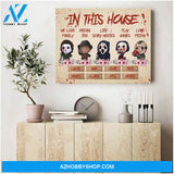 In this horror house - multi names - personalized canvas