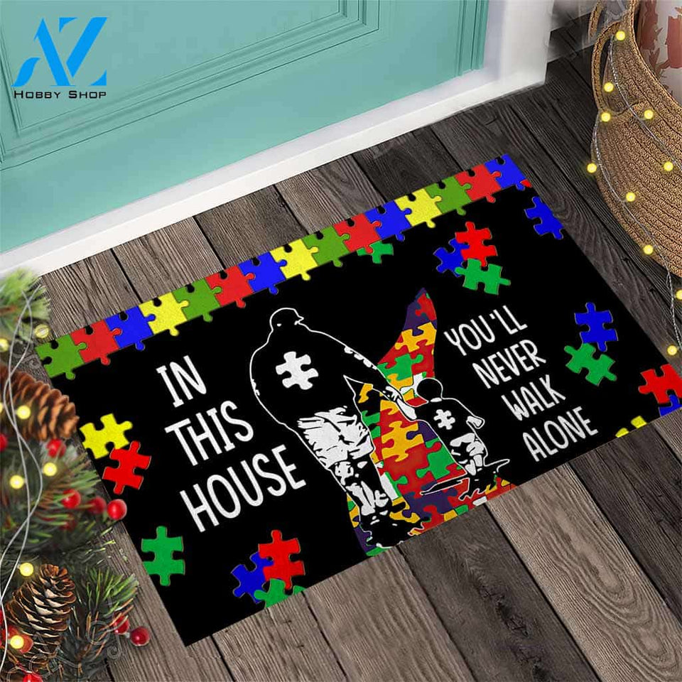 In This House - Autism Awareness Doormat