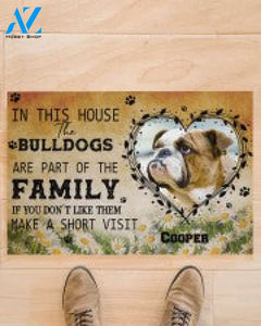 In This House Bulldogs Are Part Of The Family Doormat