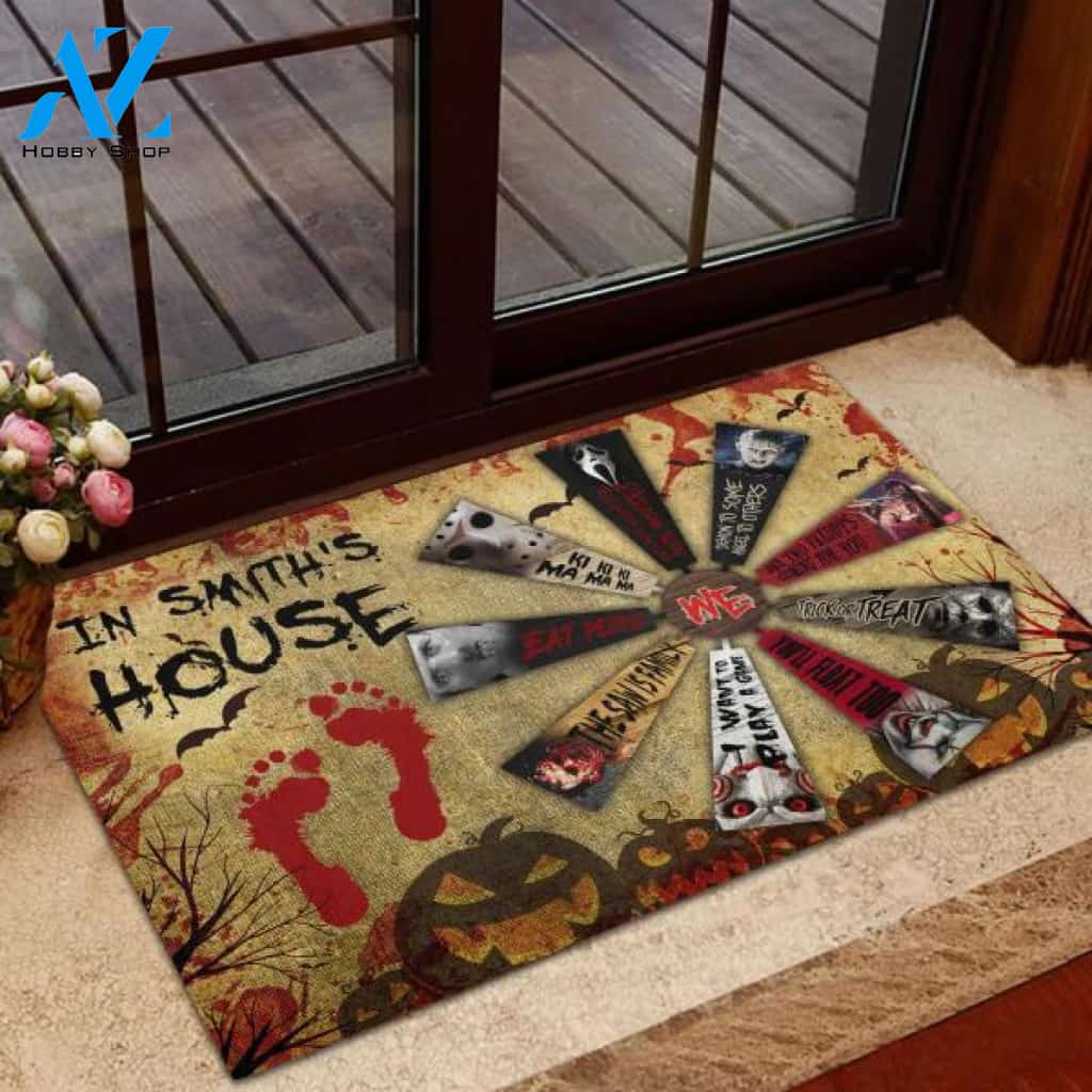 In This House Halloween Style - Personalized Doormat