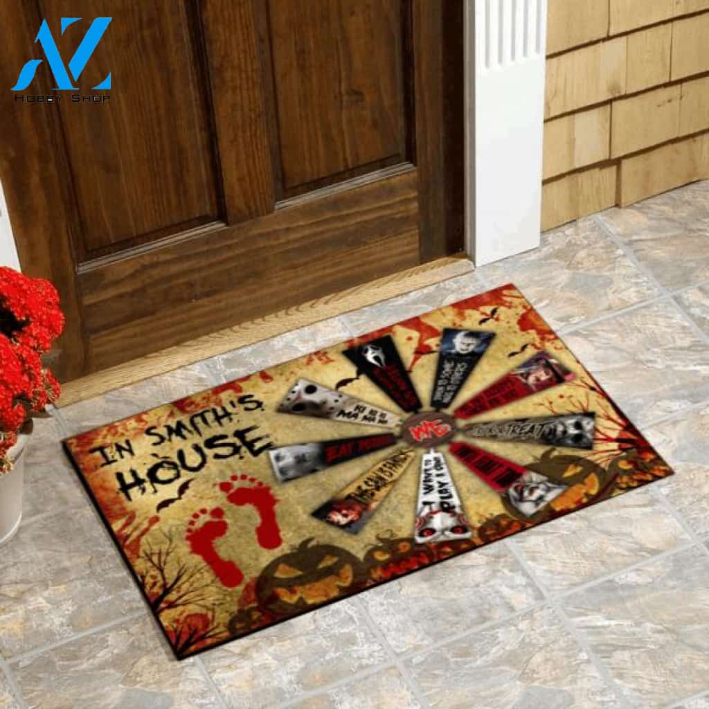 In This House Halloween Style - Personalized Doormat