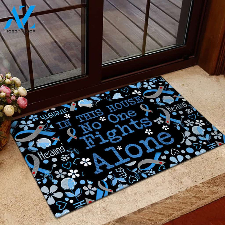 In This House No One Fights Alone Doormat | Welcome Mat | House Warming Gift