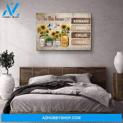 In This House - Personalized Custom Name Canvas